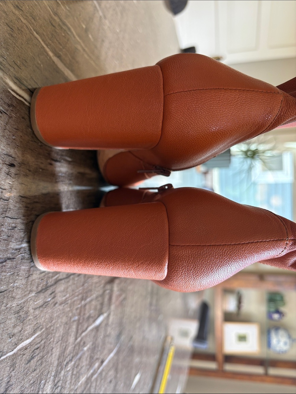 Rachel Comey Women's Brown Mid-Calf Block Heel Leather Boots - Picture 3 of 5